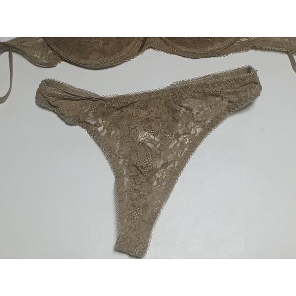 Swbreety Nude Lace Bra and Thong Lingerie Set - XL - New - Picture 3 of 7